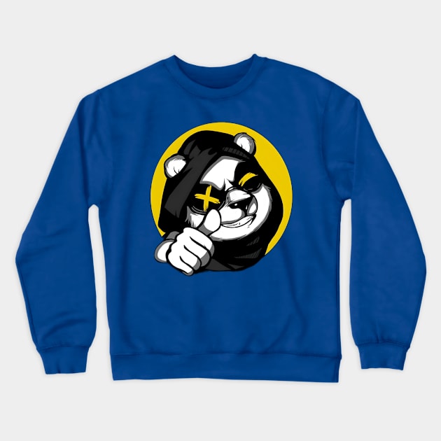 Swag stylish panda boss Crewneck Sweatshirt by Fadedstar